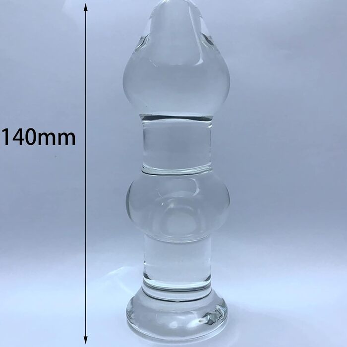 Анальний плагін зі скла ScreaAss Big Glas - великий прозорий анальний дилдо для чоловіків та жінок, 4.5/7.5/8 см