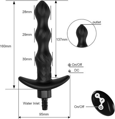 Анальний вібратор ChicLSQ з пультом дистанційного керування: 10 режимів, силікон, стимулятор G-точки, для чоловіків та жінок