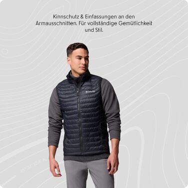 Чоловічий гібридний жилет Columbia Powder Pass Hybrid Vest, чорний, розмір M