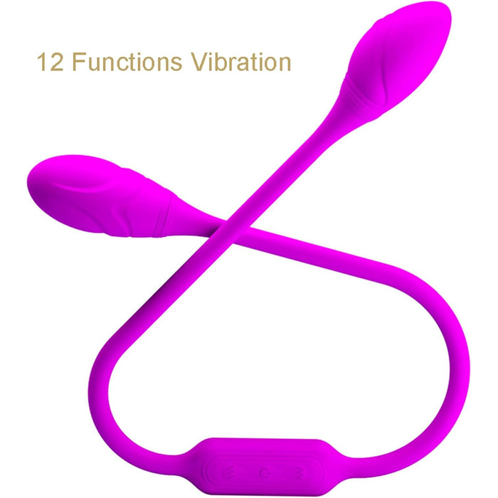 Вібраційний яйцеподібний масажер для жінок з 12 режимами вібрації - двійний мотор, стимулятор клітора, тихий та потужний