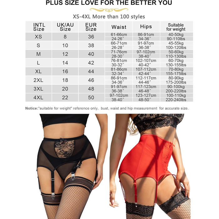 Жіночий широкий пояс-петля з 6 тримачами, мереживний стрінги, великі розміри, висока талія, регульовані гетри, червоний комплект спідньої білизни