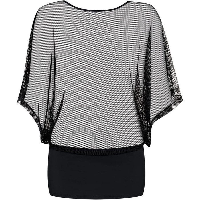 Сексуальний комплект жіночої ніжної білизни Selente Love & Fun: ніжна сорочка, babydoll, танга та шовкова маска для очей (L-XL, чорний мереживний)