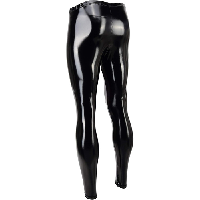 Чоловічі шкіряні лосини Vantissimo, виготовлені в Німеччині. Чорні лосини з ефектом лаку, облягаючі, з штучної шкіри. Модель Meggings Wetlook Leggings XXL