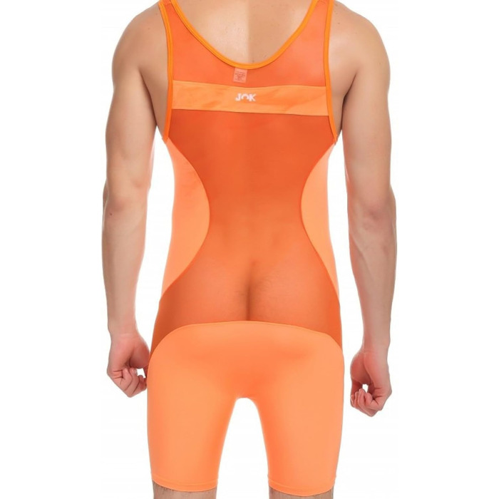 Костюм для перевдягання: сексуальна білизна для чоловіків (комбінезон, прозорі штани), оранжевий, XL