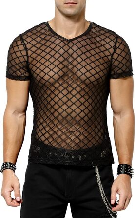 Футболка з короткими рукавами Casey Kevin Herren, сітка, мережа, чорний XL