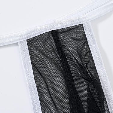 Чоловіча прозора трусика-стрінги BIATWOWR - чорний колір, розмір XL. Зручні, дихаючі, з м'якого матеріалу.