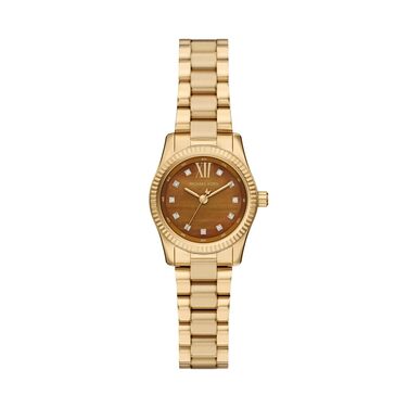 Жіночий годинник Michael Kors Lexington, 26мм, кварцовий механізм, сталевий браслет (колір коричневе золото)