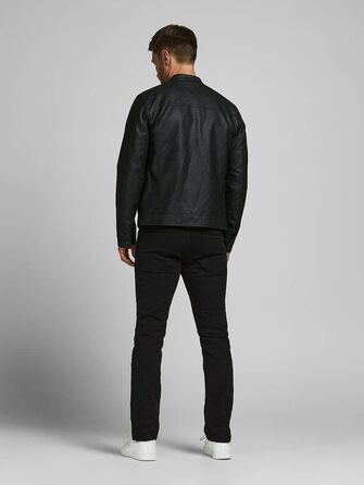 Чоловіча куртка Jack & Jones зі штучної шкіри, чорна, розмір S