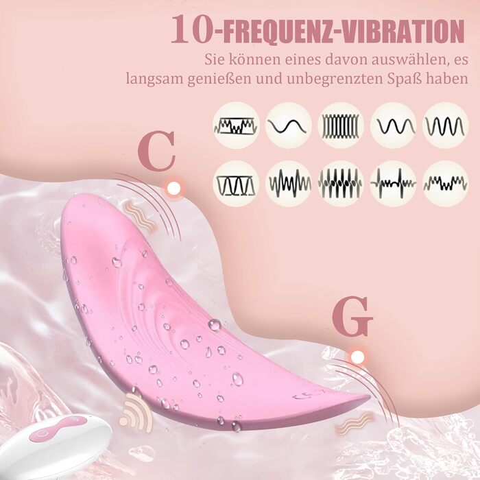 Вібратор-метелик TYDAY Ultradünn для жінок: 10 режимів, дистанційне керування, тихий, потужний стимулятор