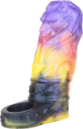 Силіконова маска для пеніса - реалістична чоловіча накладка з кільцем для яєчок, потовщена чоловіча накладка для збільшення пеніса та продовження статевого акту, G-spot екстендер