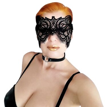 Чорна мереживна маска для жінок з блакитними стразами – венеціанська маска для маскарату, карнавалу, Хелловіну, вечірки, Фашинг, бал, ручна робота, елегантна маска для очей (Чорний (без стразів))