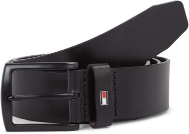 Чоловічий шкіряний ремінь Tommy Hilfiger Denton Matte 3.5, чорний, розмір 95
