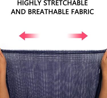 Прозора футболка Casey Kevin Herren з блискітками, короткий рукав, клубний стиль, синій (L)