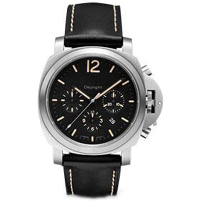 Шкіряний ремінець для годинника Panerai Luminor 44 Vintage Military, 26 мм, чорний