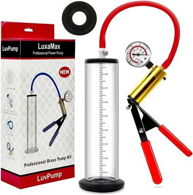 Набір пеніс-помп Kuaecr з силіконовим шлангом: 4 розміри, ручна вакуумна помпа для чоловіків. Збільшення пеніса, покращення ерекції, допомога при імпотенції. Розміри: 22,9x6,35 см та 22,9x5,1 см