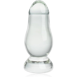 Анальний плагін з кришталю SOVO - масажер простати та G-точки, 14 см, 5.7 см (M)
