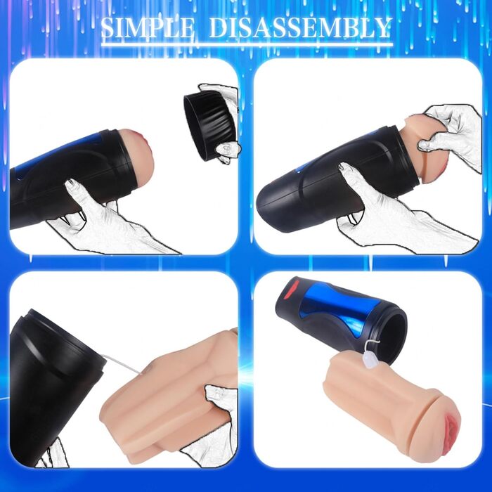 Масажер для чоловіків з 2 режимами всмоктування та 10 вібраційними режимами, автоматичний, для самостійного задоволення