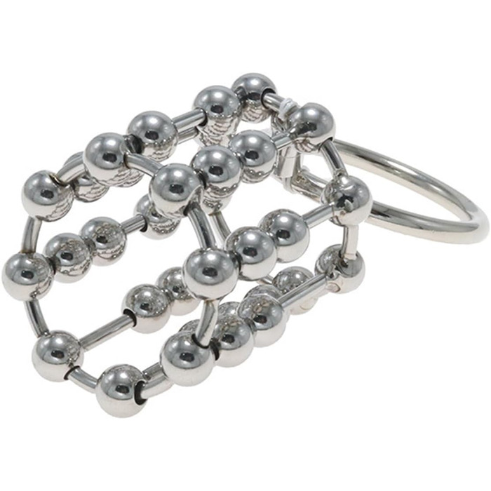 Кільце для пеніса з нержавіючої сталі Axcroo з ремінцем, кільце для яєчок, металеві кульки, кільця для пеніса, розтягувач яєчок, еротична іграшка для чоловіків, затримка еякуляції (38 мм)