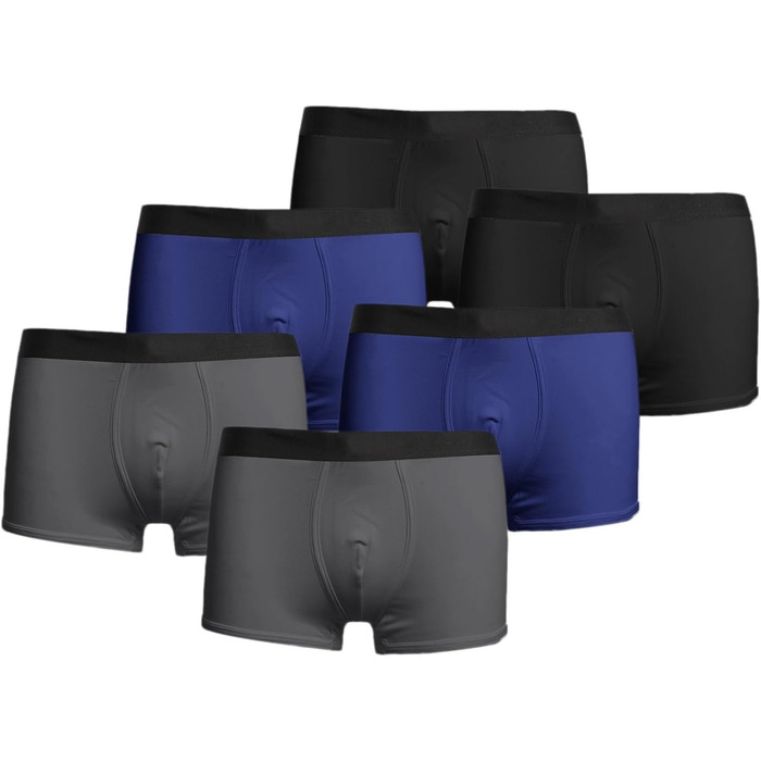 Чоловіча зимова термобілизна Lauf: комбінація молочної шовкової тканини, дихаючі боксери, плавки (E-чорний, L)