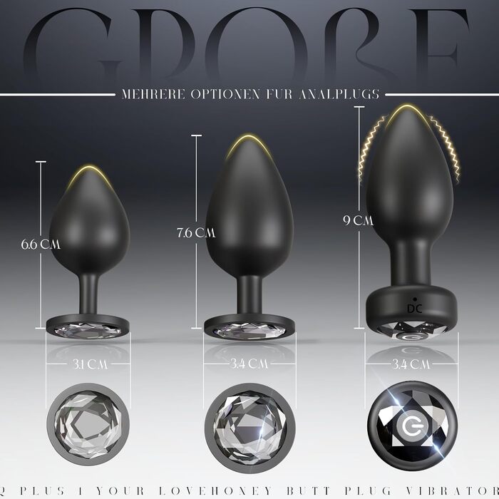 Анальний плагін для жінок та чоловіків: вібратор з пультом керування, силіконовий, 10 режимів