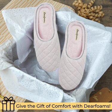 Жіночі домашні капці-клоги Dearfoams Leslie Terry з ефектом пам'яті (Memory Foam), Fresh Pink, розмір 42.5/44 EU (широка колодка)