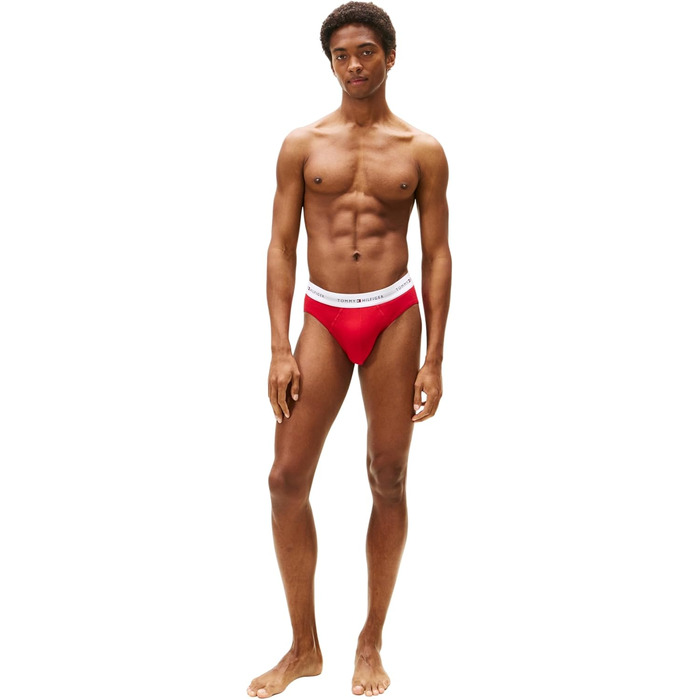 Слип Tommy Hilfiger чоловічий 3p Um0um0370, XL, блакитний (білий/червоний/блакитний)