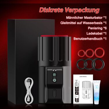 Електричний мастурбатор для чоловіків - сексуальна іграшка з 10 вібраціями та ротацією, для соло та парного сексу, мастурбатор для пеніса, blowjob