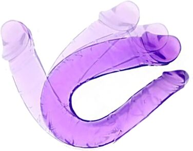 Двосторонній анальний/вагінальний дildo для лесбійок з двома виступами, гнучкий, для мастурбації та сексуальних іграшок