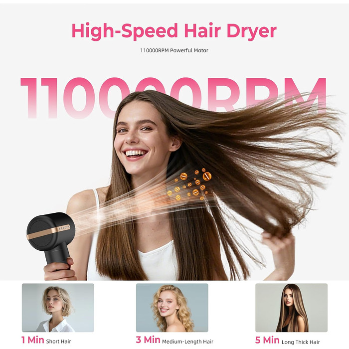 Мультифункціональний стайлер для волосся 7 в 1 Atopskins Airstyler Pro: фен з дифузором, круглі щітки, випрямляч та плойка для локонів Beach Waves, чорно-золотий