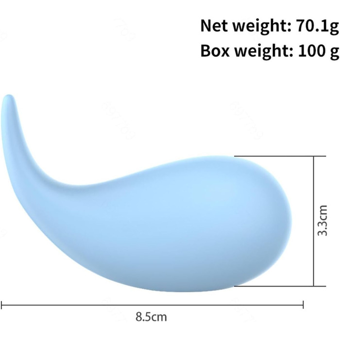 Вібратор з дистанційним керуванням через додаток, 10 режимів вібрації для жінок, портативний G-Spot, для пар (блакитний)