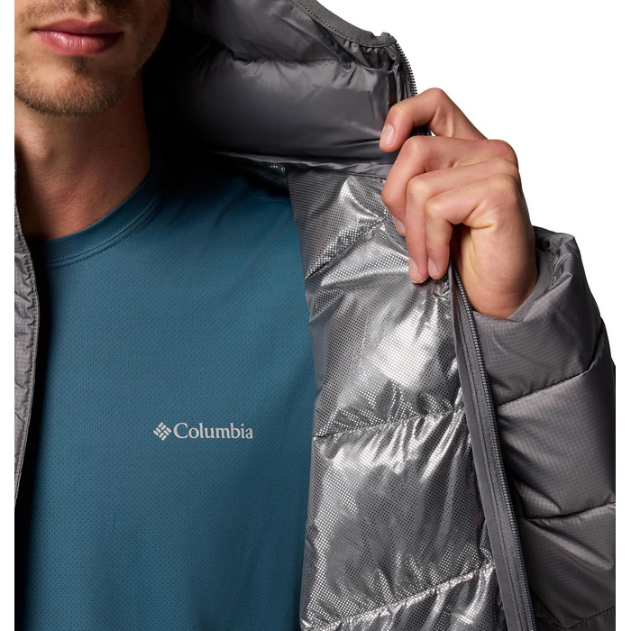 Чоловіча зимова куртка-пуховик Columbia Fiveile Butte™ II з капюшоном, City Grey, розмір XL