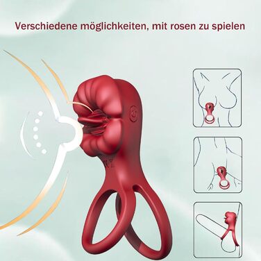 Вібраційний кільце для статевого члена з керуванням через додаток, 9 режимів вібрації/лизання, секс-іграшка для чоловіків, пар та жінок