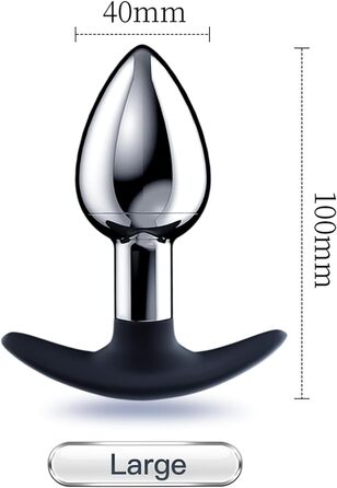 Анальний плагін для жінок з кулькою всередині – металевий батплаг для інтенсивних відчуттів, секс-іграшка для жінок, для пар та початківців LZYLWC (L)