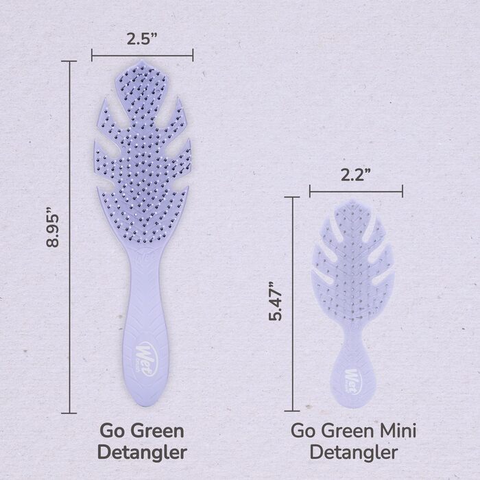 Щітка для волосся Wet Brush Go Green Detangler, екологічна розчісувальна щітка з м'якими щетинками IntelliFlex, сіра (Lavender)