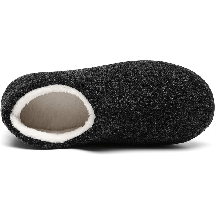 Чоловічі зимові теплі капці Mishansha з ефектом пам'яті (Memory Foam), плюшеві домашні тапочки, чорні, розмір 42 EU