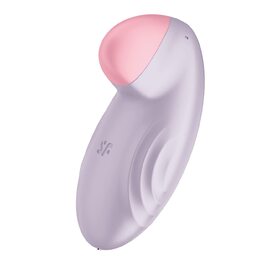 Satisfyer Tropical Tip Connect: Вібратор кліторальний Bluetooth, водонепроникний (IPX7), ергономічний, силіконовий, фіолетовий