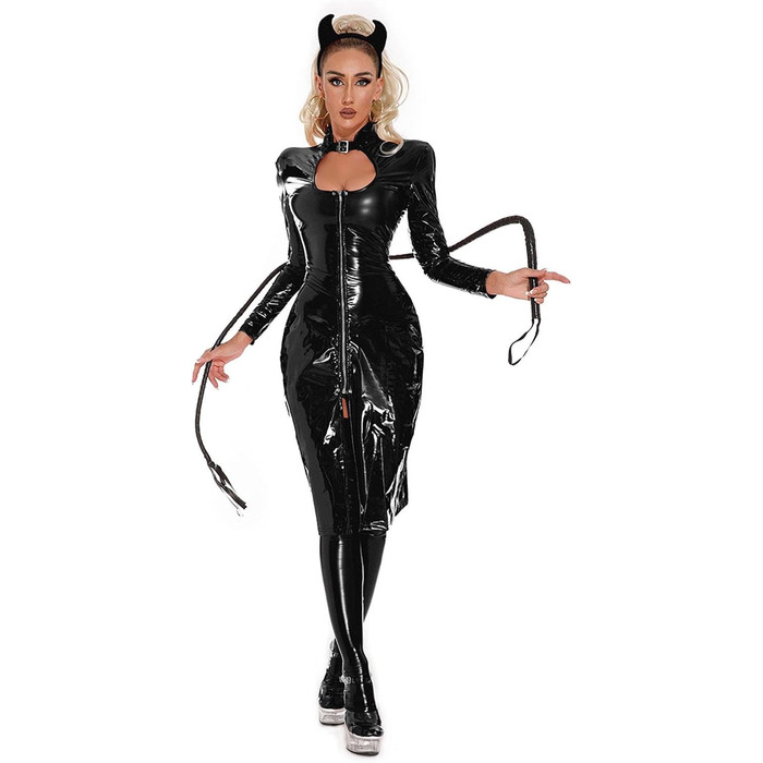 Жіноча нічна сорочка-сукня з мереживом, сексуальний комплект нижньої білизни з глибоким V-подібним вирізом, комплект преміум-якості, чорний колір, розмір M