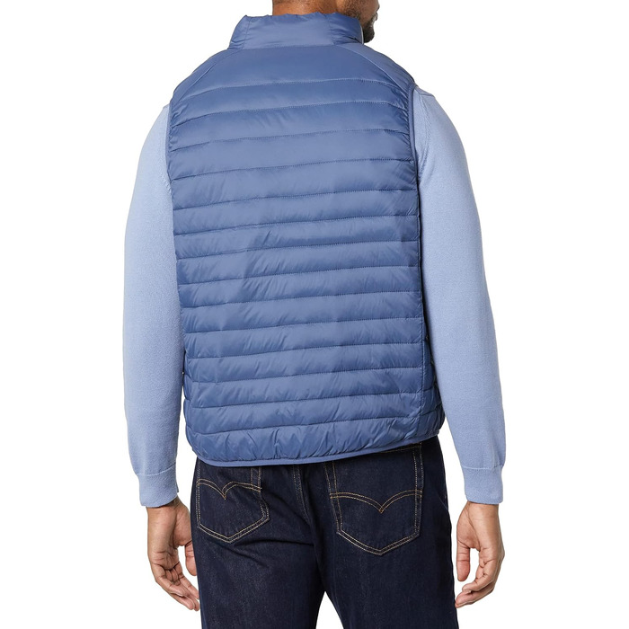 Чоловічий легкий водостійкий жилет-пуховик Amazon Essentials, що складається (XXL, Indigo)