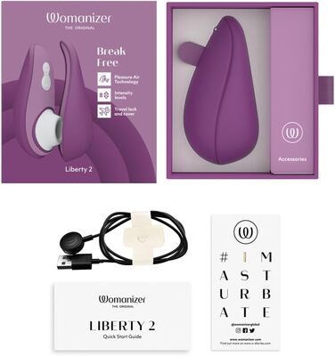 Womanizer Pleasure Air Toy - Стимулятор клітора з 8 рівнями інтенсивності, водонепроникний вібратор для жінок та пар, Sage Green (Liberty 2)
