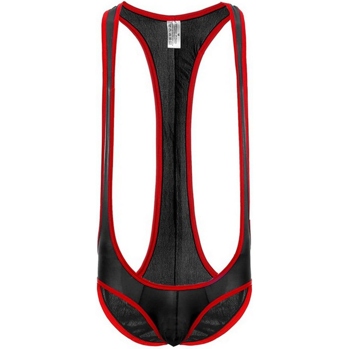 Чоловічий прозорий боді для боротьби Faringoto, чорний, розмір M