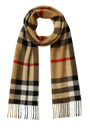 Унісекс шарф у клітинку KARMA.DIEM London Style, м'який зимовий шарф Classic Brown Plaid, 35x170 см