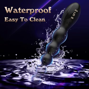 Вібруючий анальний плаг, кулі, масажер простати, вібруючий аналізатор, чоловічий мастурбатор, секс-іграшка для дорослих, 9 режимів вібрації, з 2 кільцями для чоловіків