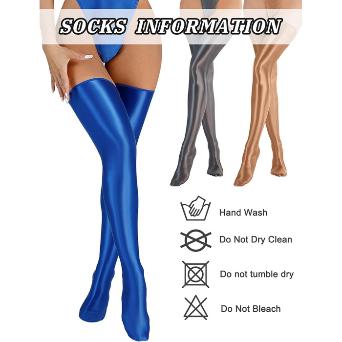 Чорні панчохи-сітки Overknees FEOYA, еластичні, глянцеві, для танців та вечірок