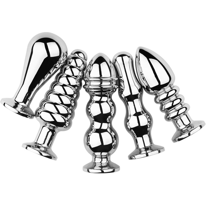 Анальний вібратор з нержавіючої сталі - металевий анальний плаг для масажу простати