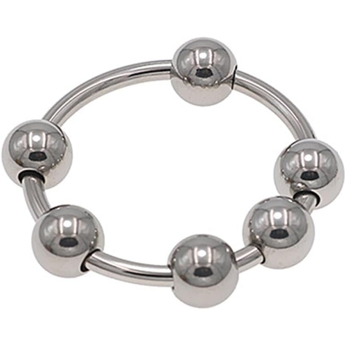 Набір з 6 сталевих кільців для пеніса з кульками, сталевий, для дорослих, секс-іграшка