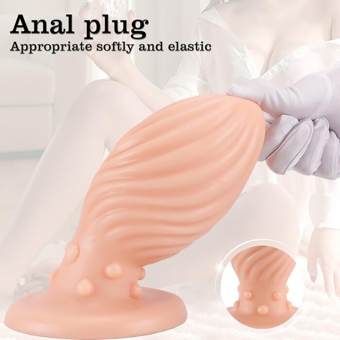 Анальний вібратор AMZABEE з спіральною масажною текстурою 