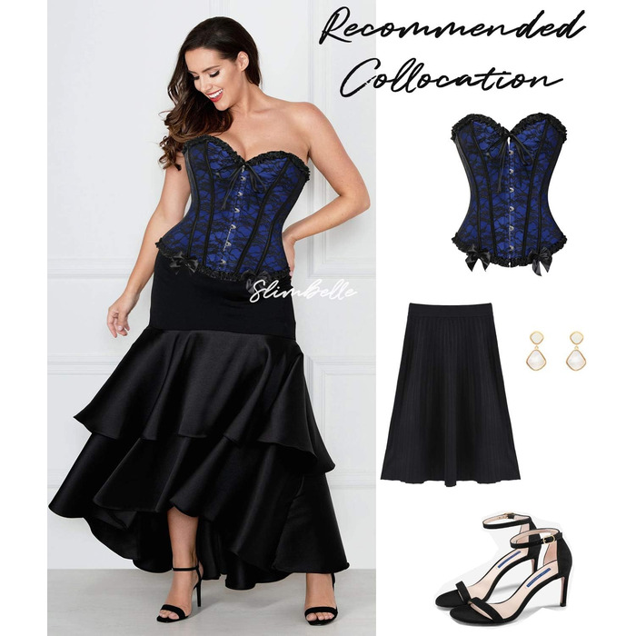 Корсетний топ SLIMBELLE для повних грудей: готичний корсет з мереживом та еко-шкіри, бюстгальтер-корсет з тангі, сталеві кісточки