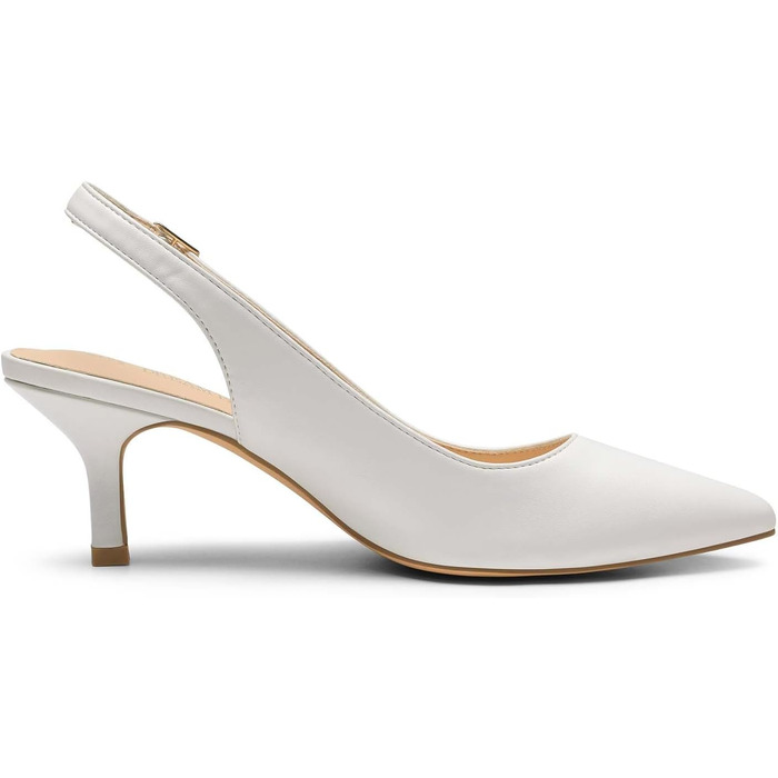 Жіночі туфлі-човники Dream Pairs Slingback на підборах, білі, екошкіра (PU), розмір 39 EU