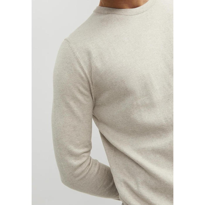 Чоловічий в'язаний светр Jack & Jones Jjeemil Knit Crew Neck Noos, колір Oatmeal (вівсяний)