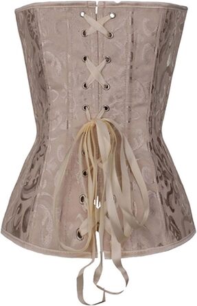 Корсаж CSKJ для жінок: корсетний топ готичний, вінтажний, принцесовий, для повних грудей, зручний, для весілля, карнавалу, костюмів (A08_Білий, A09_Хакі, 5XL)